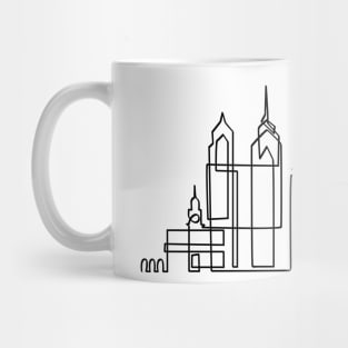 Philadelphia Skyline in onedraw Mug